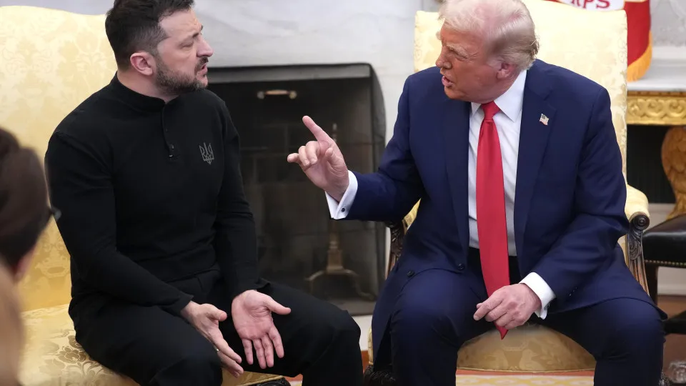 Trump levanta a voz e bate boca com Zelensky na Casa Branca